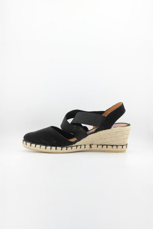 Verbenas Espadrille Wedge Sandals with Elastic Straps